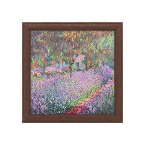 Trademark Fine Art 16x16 The Artists Garden at Giverny by Claude Monet, Wood ... - Picture 1 of 8