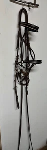 Cob Double Bridle Schneiders Caveson Set Copper Snuffle Bit 4.75" Med.Port Curb - Picture 1 of 6