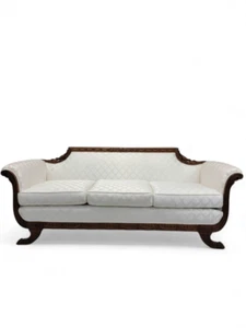 Antique Duncan Phyfe Finely Carved Mahogany Parlor Sofa - Picture 1 of 10