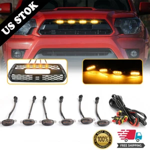 3/4/5/6Pcs 4 LED Front Grille Light Raptor Style Kit Universal Car SUV Pickup - Imagen 1 de 24