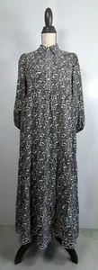 Max Studio Womens Small 3/4 Sleeve Collar Button Tiered Maxi Dress - NWT $148 - Picture 1 of 13
