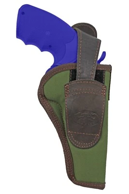 New Barsony Woodland Green Premium Ambidextrous Holster for 4" Revolvers - Image 1 of 4