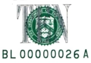 GEM # 00000026 ( LOW "26" ) Fancy Serial Number $10 Gem Uncirculated 1999 - Picture 1 of 3