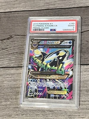2015 Primal Clash Primal Kyogre-EX Mega/Rare Ultra #149/160 PSA 2 POP 7 Pokémon - Image 1 of 2