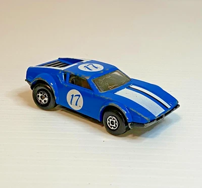 Caja de cerillas Superfast 1975 vintage n.º 8 De Tomaso Pantera Azul #17 Foto 1 de 4