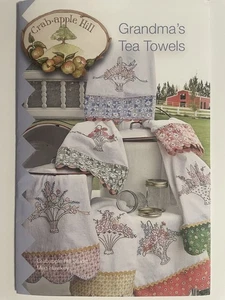 Toallas de té de abuela diseños bordados por Crabapple Hill costura a mano - Imagen 1 de 2
