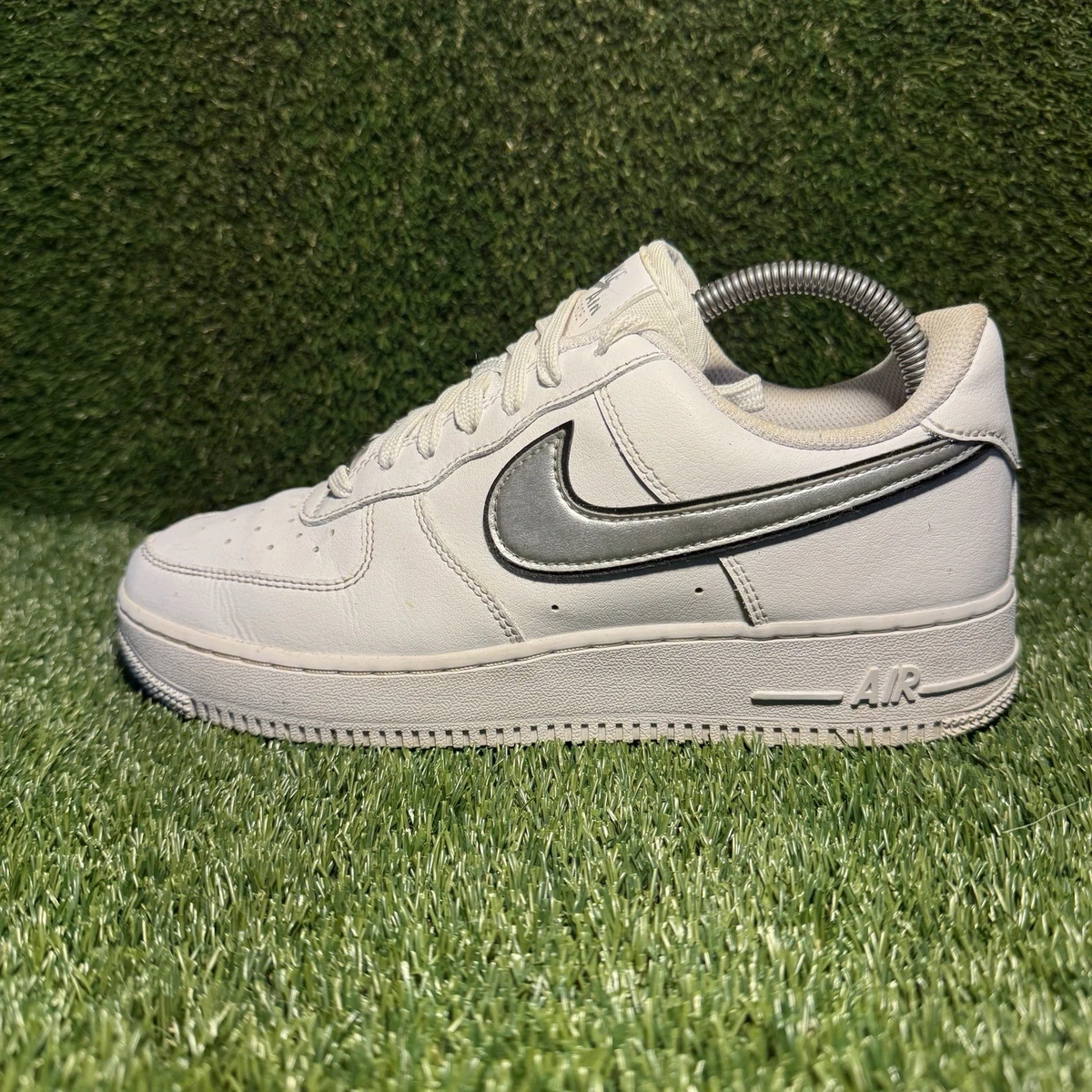 Nike Air Force 1 '07 White Metallic Silver W for sale | eBay