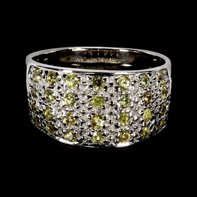 Anillo de plata de ley 925 redondo zafiro piedras preciosas naturales joyería talla 8 Foto 1 de 4