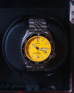 BUMBLEBEE SEIKO SCUBA DIVER AUTOMATIC MENS WATCH YELLOW MALAYSIA 7S26-O2C7 - Picture 1 of 3