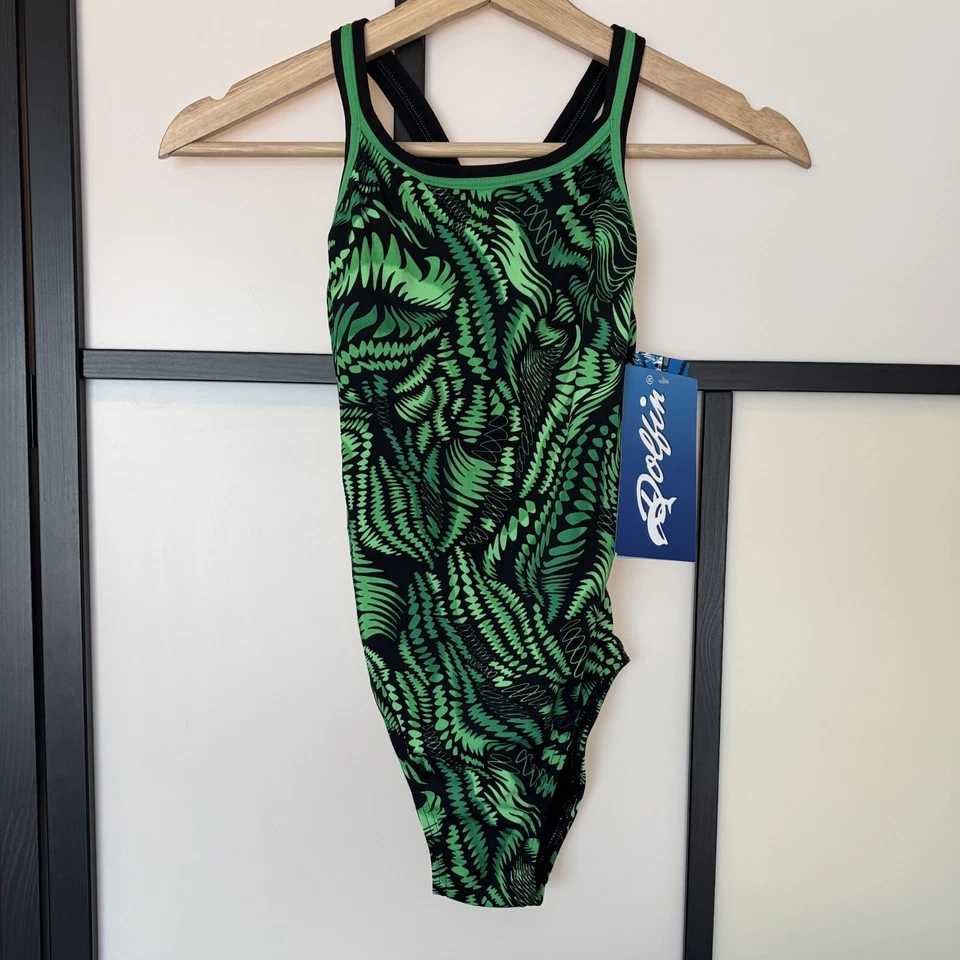 Traje de baño para mujer Dolfin talla 34 verde de una pieza traje de baño surf salvavidas Foto 1 de 4