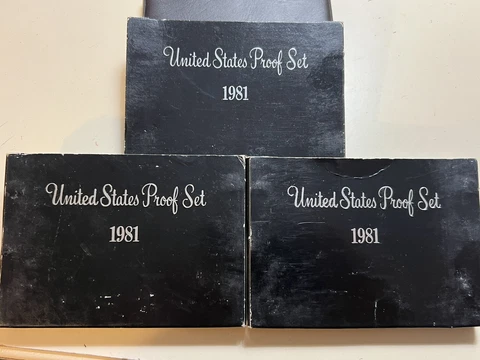 (3) 1981-S United States Proof Sets in Box of Issue - Flawless Cameo Coins Cover
