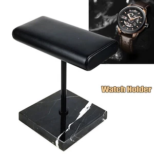 Uhrenständer PU-Uhrenständer Marmor + PU + Metall Uhrenständer Schwarz Stand Neu - Bild 1 von 9