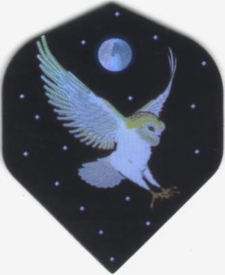 TON JUNKIE DARTS White Owl Dart Flights: 3 per set