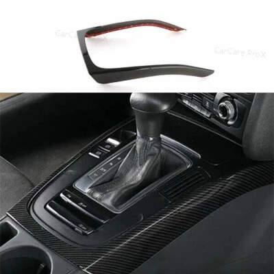 For Audi A4 A5 2009-2016 Central Console Carbon Fiber ABS Gear Shift Frame Trim - Image 1 of 4