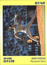 1990 Star Saberhagen/Davis Baseball Card #11 Mark Davis/Davis - Personal Data