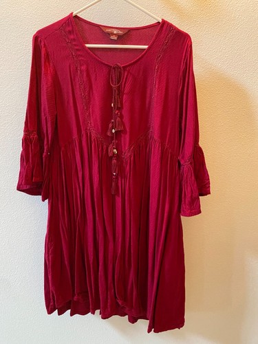 (S) Abito April Cornell San Valentino rosso fluente