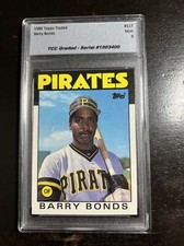 1986 Topps Traded Barry Bonds Rookie RC #11T TCC Graded Mint 9