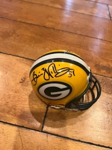 Green Bay Packers Riddell NFL Mini Helmet signed BERNARDO HARRIS BRIAN WILLIAMS - Picture 1 of 6