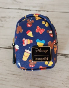 Disney Nuimos Loungefly Mini Snack Themed Blue Backpack - Picture 1 of 7