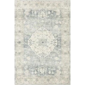 LOLOI II Area Rugs 2'6"x9'9" Classic Bohemian Polyester Runner Indoor Denim/Fog - Picture 1 of 4