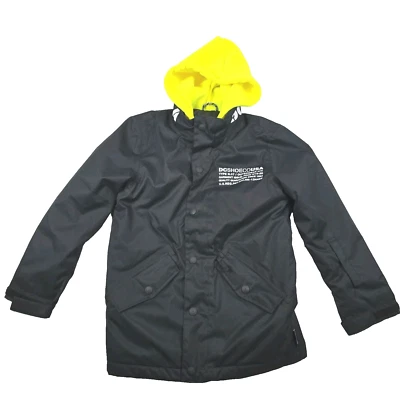 Chaqueta DC Shoes Union Juvenil Talla 10 M Nieve Prueba de Lluvia 10K Negra Con Capucha Foto 1 de 4