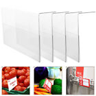 Clear Shelf Label Holders 4Pcs for Store & Supermarket-GZ