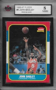 Baloncesto Fleer 1986-87 radiocontrol John Bagley #5 KSA 8 casi nuevo Cleveland Cavaliers - Imagen 1 de 2