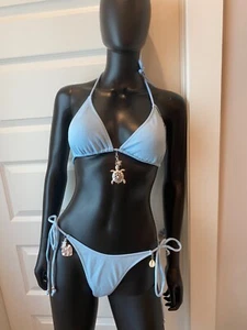Blue Bikini with Charming Bikinis Charms! - Picture 1 of 7