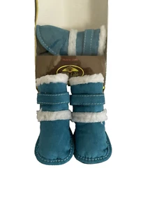 Pet Life Paw Wear Thinsulate Insulation Shoes For Dog Size Large Blue W/soles - Picture 1 of 4