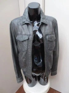 LEE GENUINE LEATHER BLACK BIKER JACKET SIZE S - NEW WITHOUT TAGS - Picture 1 of 20