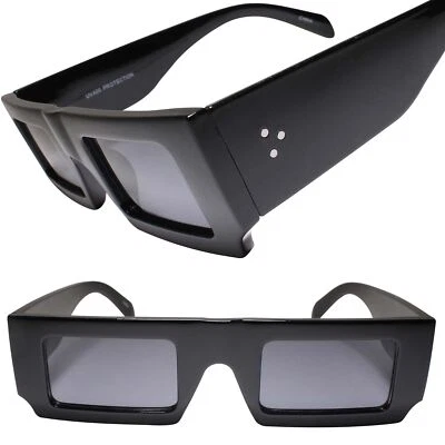 Rectangular Thick Frame Sunglass The Perfect Fusion of Classic and Street Style - Image 1 of 3