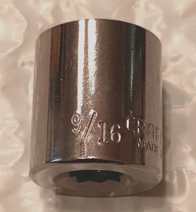 CRAFTSMAN TOOLS USA G243610, 1/4" DRIVE, 9/16" SOCKET, SHALLOW, 12 POINT *NOS* - Picture 1 of 9