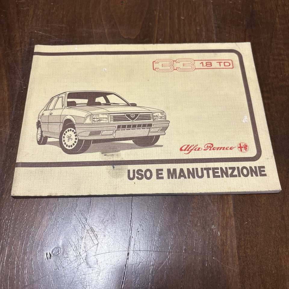 Alfa Romeo 33 Uso E Manutenzione 1987 1.8 TD - Immagine 1 di 4