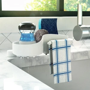Sink SideKick Floating Glue Magnet Sink Caddy Organizer Ultra Hygienic No Drill - Picture 1 of 24