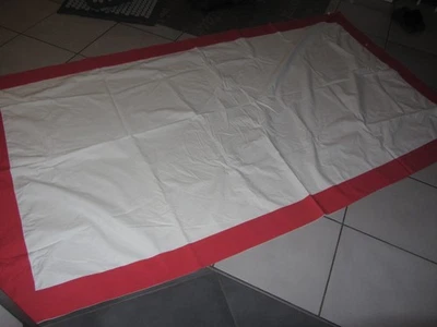 Tischdecke 280x145cm  weiß mit breitem rotem Rand - Weihnachten/Advent - TCM - Bild 1 von 3