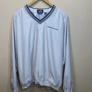 Ashworth Pullover Windbreaker V Neck SZ XL LEHMAN BROTHERS Vintage Y2K Golf Rare - Picture 1 of 9