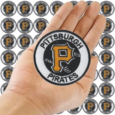 Wholesale Pittsburgh Pirates Baseball Logo Size 2.6"x2.6" Sew Iron on Patches - Image 1 of 4