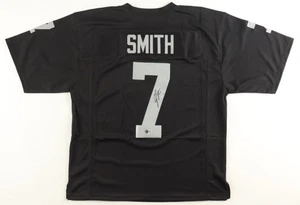Geno Smith Signed Las Vegas Raiders Custom Jersey XL (Beckett) Everything Sewn! - Picture 1 of 3