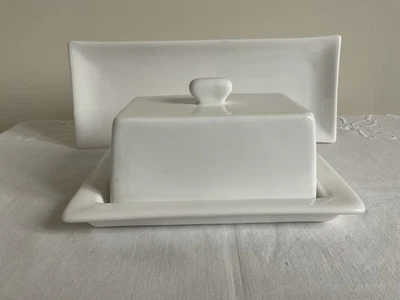 Maxwell And Williams Butter Dish And Snack Tray - Image 1 of 4