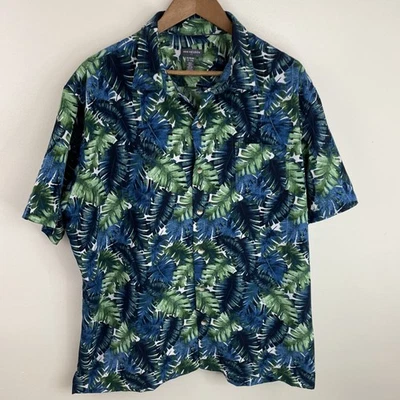 Van Hueusen Air Hawaiian Shirt Mens XL Multicolor Floral Short Sleeve Button - Image 1 of 4
