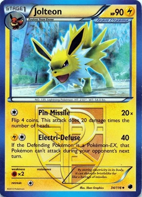 Jolteon (Team Plasma) 34/116 Plasma Freeze Uncommon - LP - Image 1 of 2