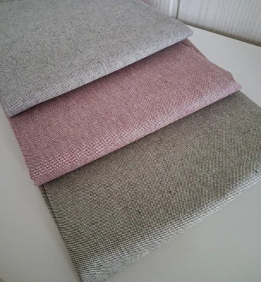 Oeko-Tex Dekostoff Canvas Baumwolle uni  50 x 140 cm Leinenoptik melange - Bild 1 von 2