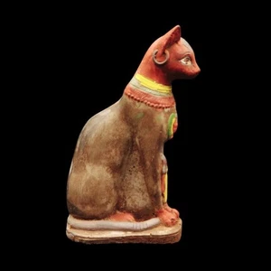 ÚNICA Estatua de Piedra del Antiguo Gato Egipcio BASTET (Bast) "Diosa del Placer" - Imagen 1 de 9