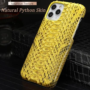 100% Python Genuine Real Leather Case Cover For iPhone 15 15 Plus 15 Pro Max - Picture 1 of 19