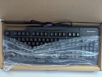 Lenovo QWERTY PS2 Keyboard with Palm rest support UK Layout - Image 1 of 4