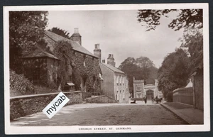 Postcard St Germans nr Saltash Cornwall at Church Street postmark 1911 RP Geake - Picture 1 of 2
