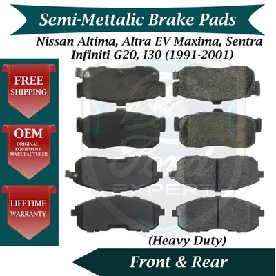 Kit de pastillas de freno delanteras y traseras premium OE para Nissan Infiniti 1993-2001 Foto 1 de 4