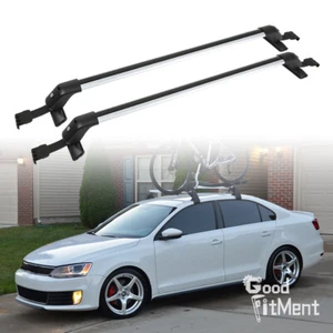 Dachträger Alu Relingträger Gepäckträger Mit Sicherheitsschloss für VW Golf 6 VI - Bild 1 von 14