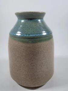 Zauberer aus Ton Keramik Keramik Vase Steinzeug glasiert gestempelt 6" hoch - Bild 1 von 6