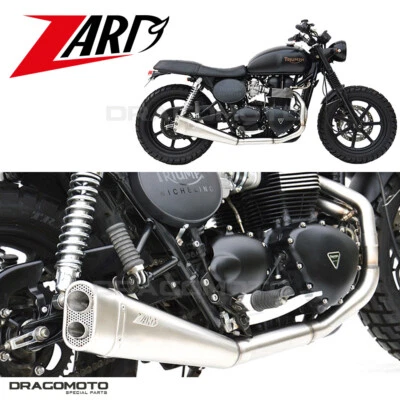 Bonneville T100 Triumph 2008 2009 Low ZARD escape completo corto RC ZTP049S00SSR Foto 1 de 4